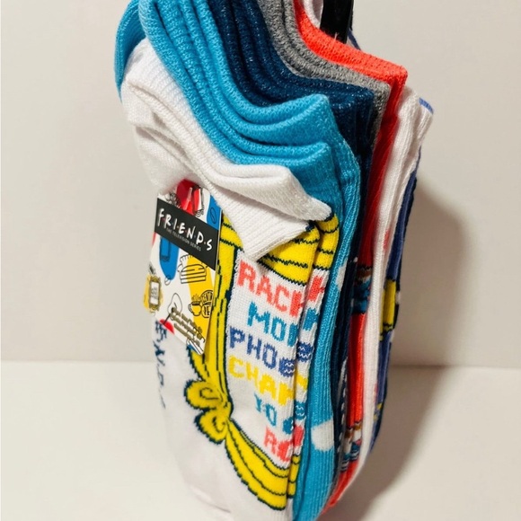 Friends the Television TV Series Low Cut Socks 9 Pairs Shoe Size 4-10 - Picture 4 of 10